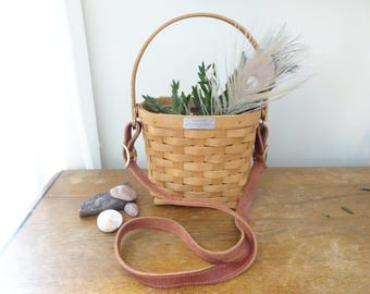 Vintage, Longaberger Woven Memories Basket- Purse Basket- 2005- Made in USA- Dresden, Ohio