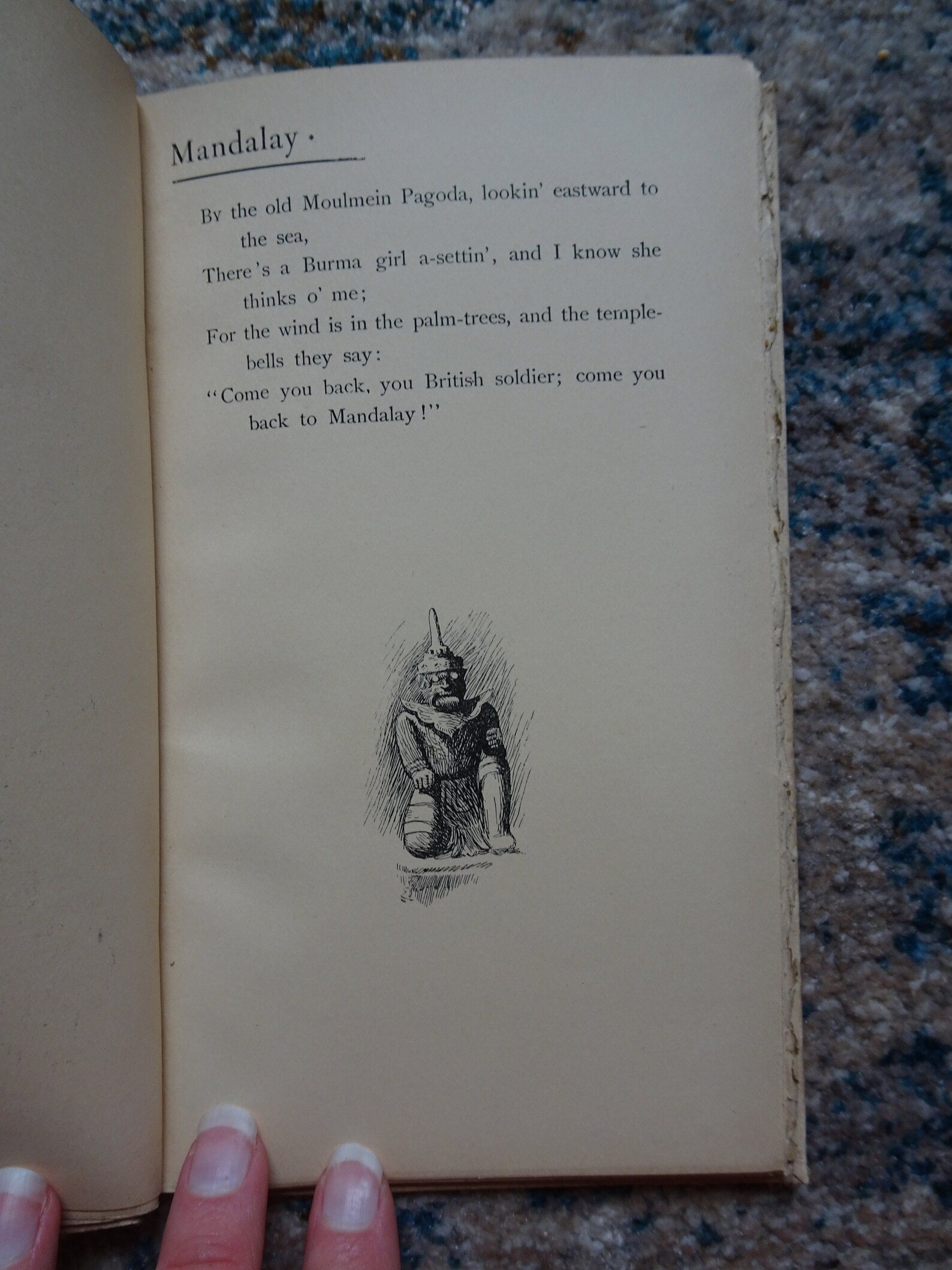 Beautiful Antique Book Mandalay Rudyard Kipling Lark Etsy