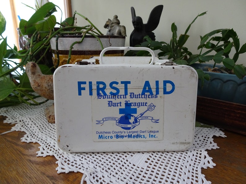 Heavy Duty Vintage Metal First Aid Box From Competitive Etsy
