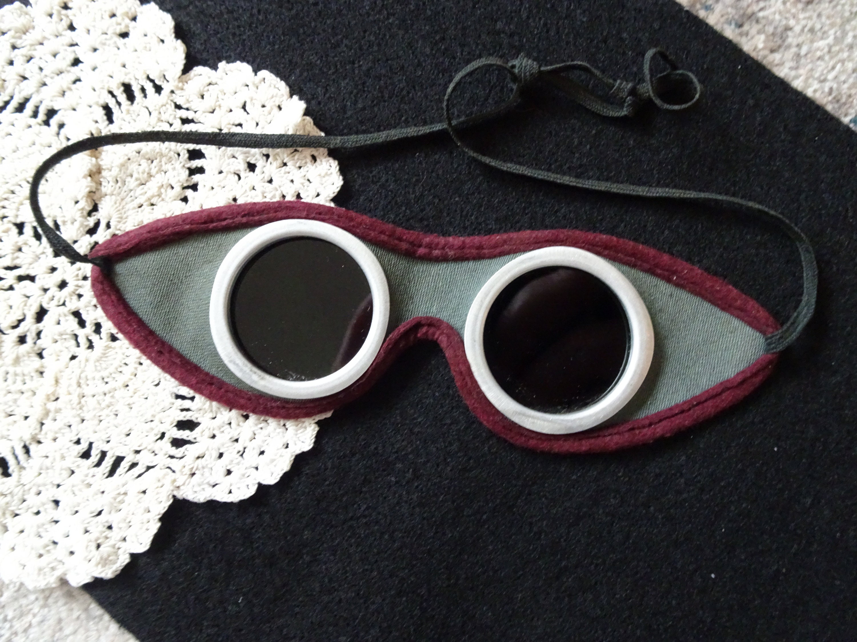Cool Vintage Green Tinted Safety Goggles Unique Pleather Etsy