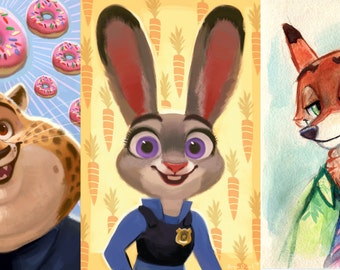 Clawhauser + Judy + Nick Prints