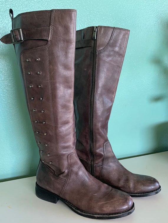 Vince Camuto Brown Leather Boots Size 8