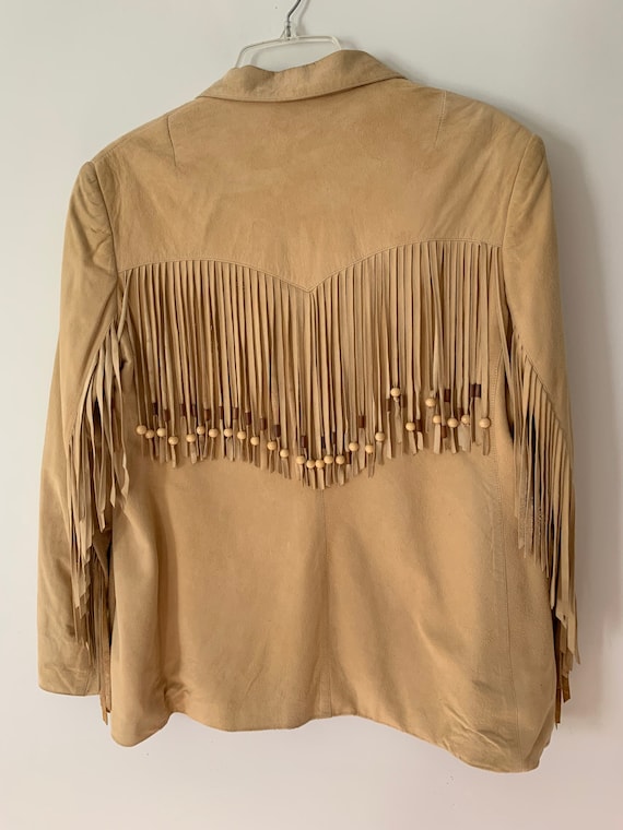 Women’s Vintage 70’s Buckskin Fringe and Beaded B… - image 2