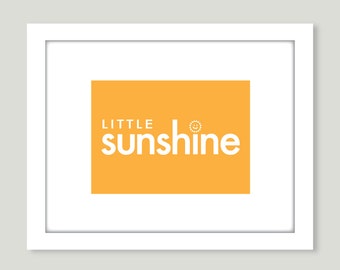 Little Sunshine art print - 8.5 x 11 for nursery or kids room