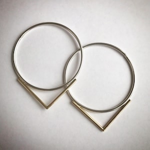 Triangle Hoop Earrings for Stretched Ears