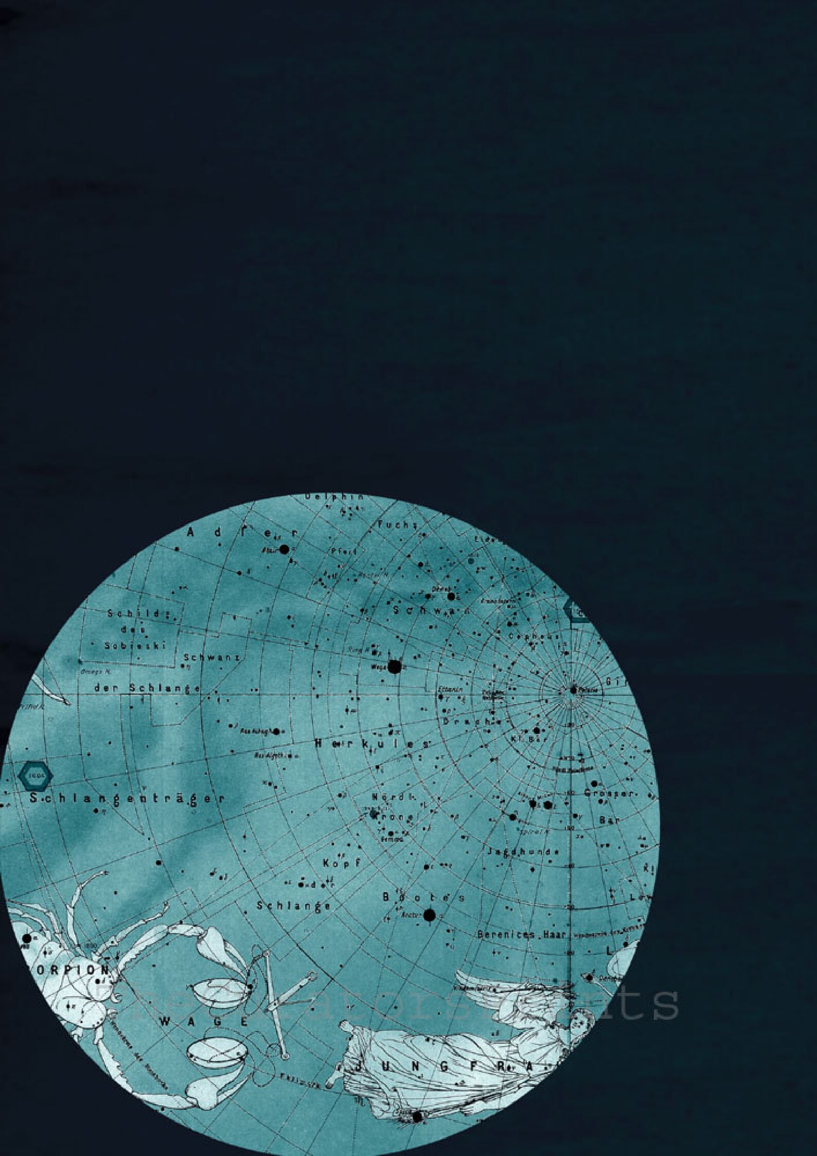 Scorpius Constellation Stars Map Zodiac Print Vintage Image - Etsy