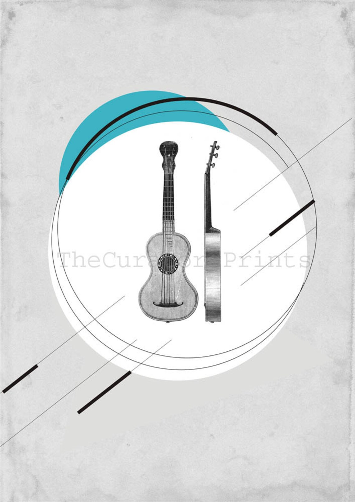 Wall Art Guitar Poster Minimalist Music Guitar Poster Music Art Print