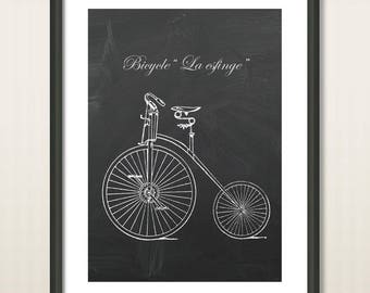 Etsy Birthday 20% Off Sale Bicycle Poster, Vintage Bicycles, Bike Poster, Bike Art, Bicycle Print, Bicycle Wall Art, Cycling Art, Cyclist