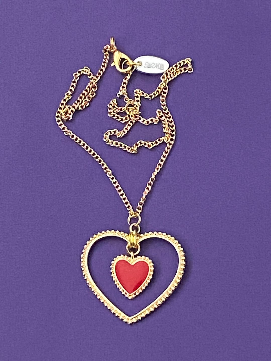 The Love Witch Victorian Gothic Heart Necklace 1960s Jewelry Etsy