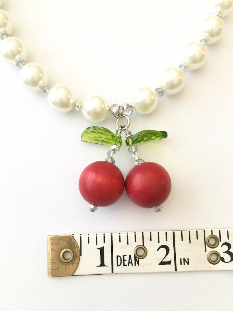 Vintage cherry necklace Clearance