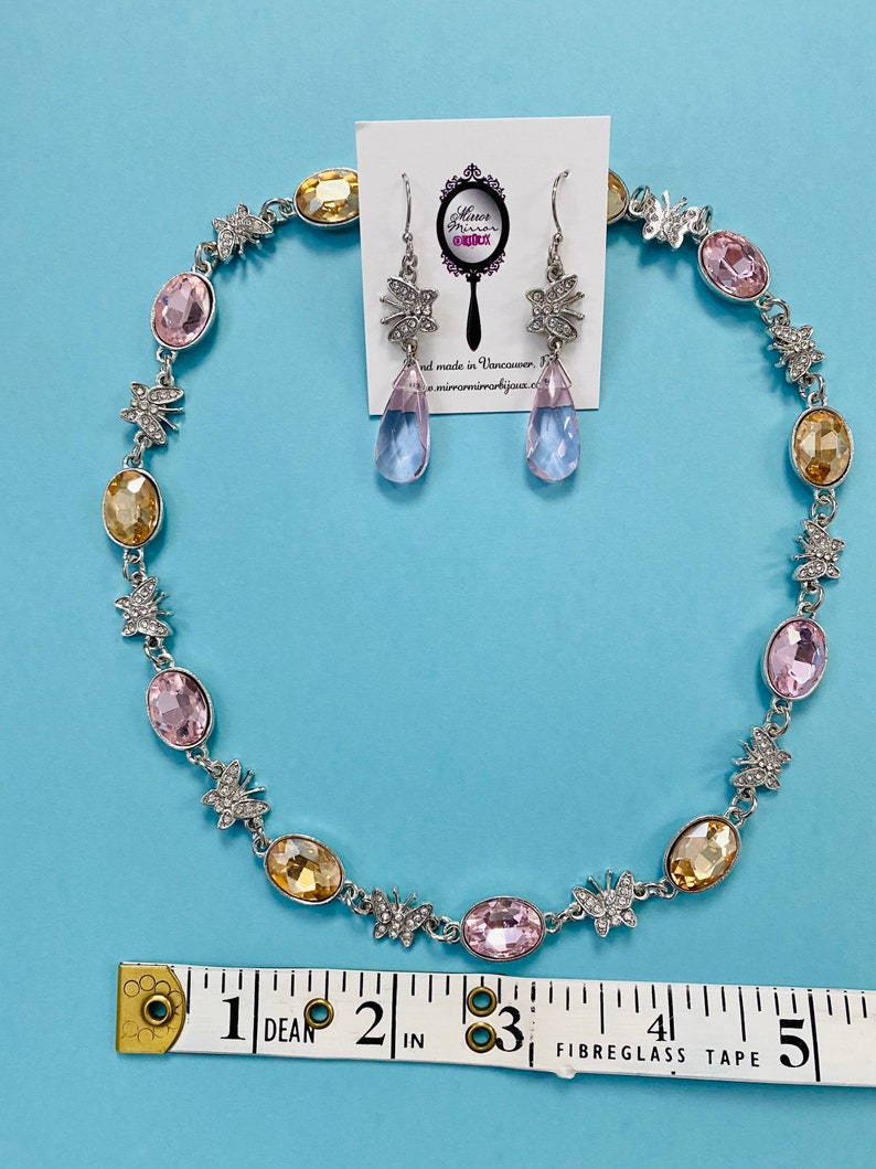 Regency Jewelry Penelope Featherington Pink Butterfly Necklace Etsy