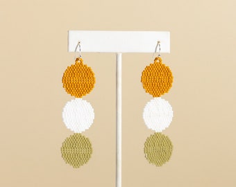 TRIO 1 / Beaded Glass Earrings / Seed Bead Earrings / Statement Earrings / Gifts for Her / Dangle Earrings / Earrings / Ready to Ship