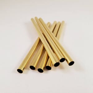 Brass Extra Long Straight Tube Bead 100mm