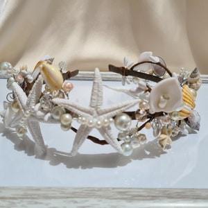 Seashell hair hoop, wedding hair accessories, mermaid tiara, beach party crown, seashells headpiece image 7