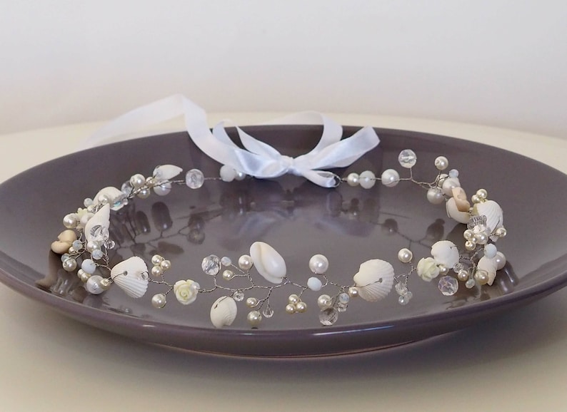 Beach Bridal Tiara,Wedding SeaShell Headpiece,Seashell Crown,Wedding Accessories,Mermaid Hair,Starfish Bridal Hair handmade by CyShell
