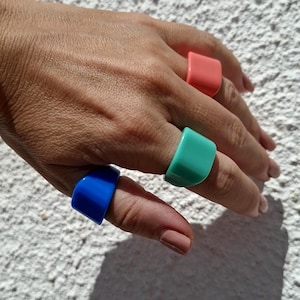Y2K Ring, Chunky Rings, Resin Funky Rings, y2k Rings, Acrylic Ring, Trendy, Plastic Rings, Y2K Jewelry, Boho Fashion Statement Rings