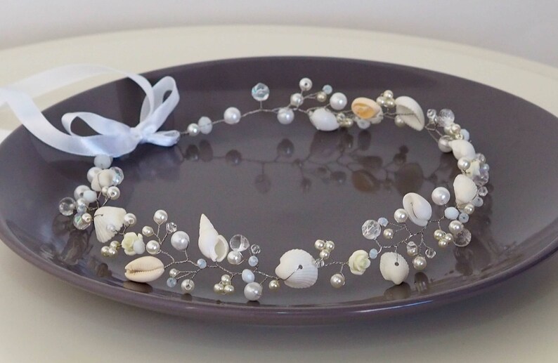 Beach Bridal Tiara,Wedding SeaShell Headpiece,Seashell Crown,Wedding Accessories,Mermaid Hair,Starfish Bridal Hair handmade by CyShell