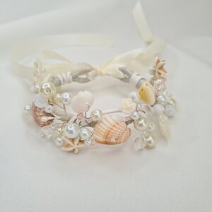 Beach Bridal Bracelet,Seashell Bracelet,Bridesmaid Corsages, Wedding Accessories, Boho Jewelry,Mermaid Accessories image 10