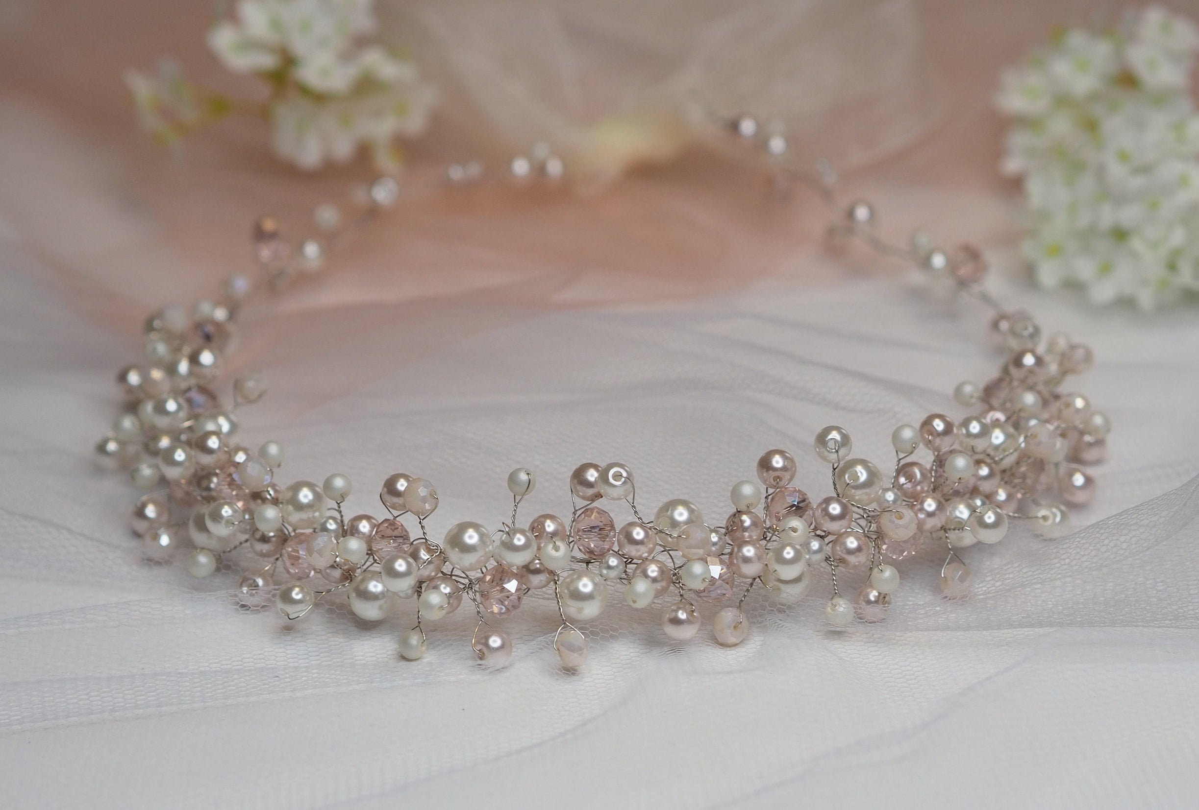 Bridal pearl headpiece Wedding hair accessories | Etsy