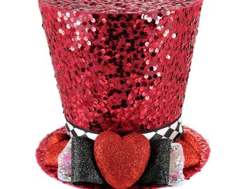 Table Decoration Rustic plaid Valentines Day top hat Top Hat Valentines Day Decor