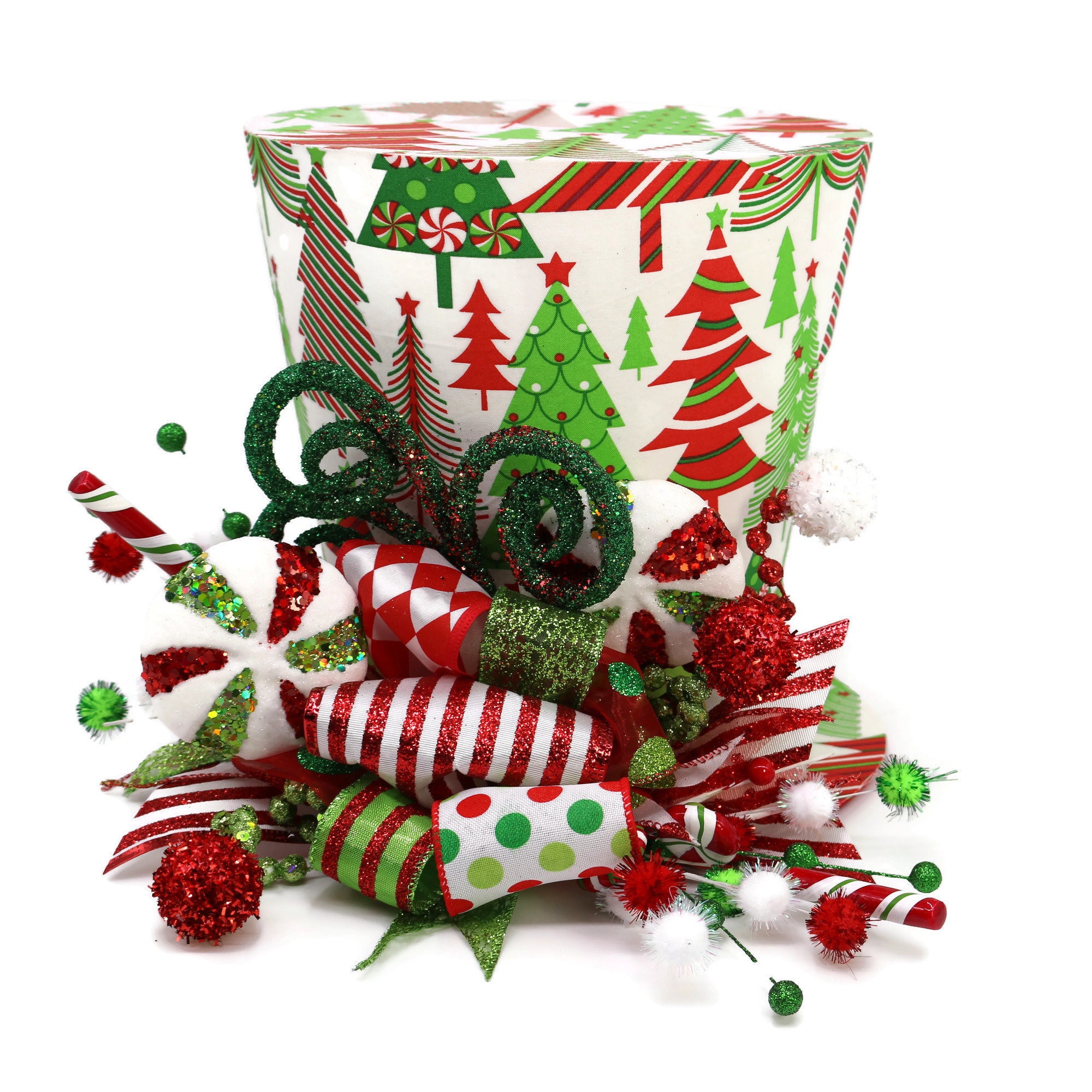 Candy Christmas Tree Toppercandy Cane Tree Toppergreen Red And White