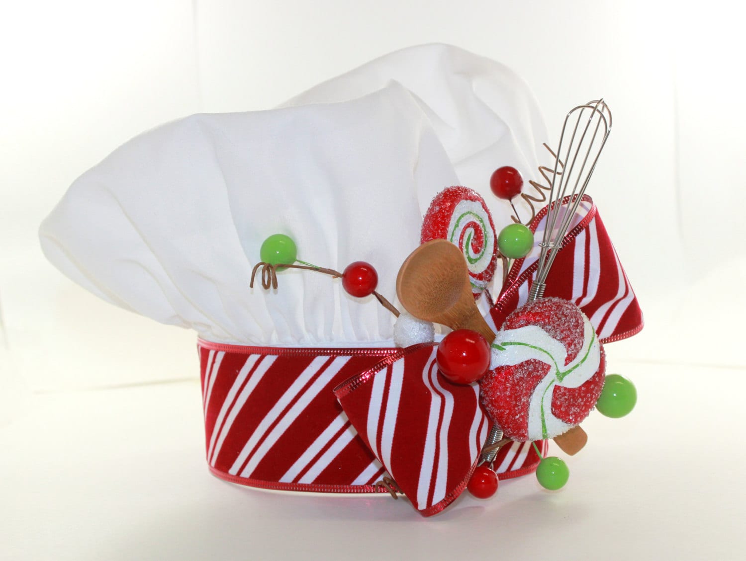 Chefs hat tree topper, wearable chefs hat, Top Chef, cooking themed tree decoration, bakers hat