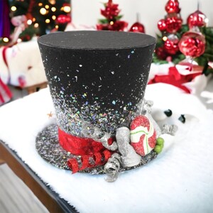 Christmas Tree Topper Top Hat Tree Topper Peppermint Christmas - Etsy