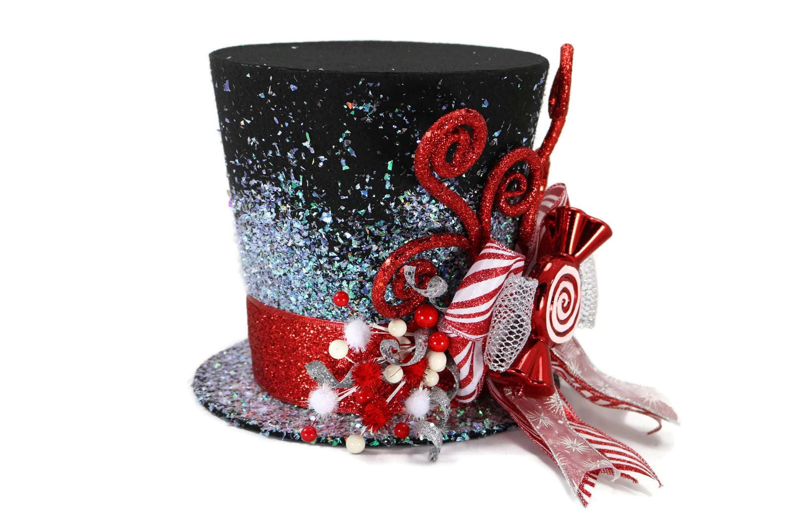 Christmas tree topper ,Top hat tree topper, Christmas table decoration