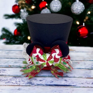 Mickey Mouse tree topper top hat Mickey Mouse Christmas tree topper Mickeys Magical Christmas Mickey Christmas tree ornament Minnie Mouse