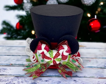 Mickey Mouse tree topper top hat Mickey Mouse Christmas tree topper Mickeys Magical Christmas Mickey Christmas tree ornament Minnie Mouse