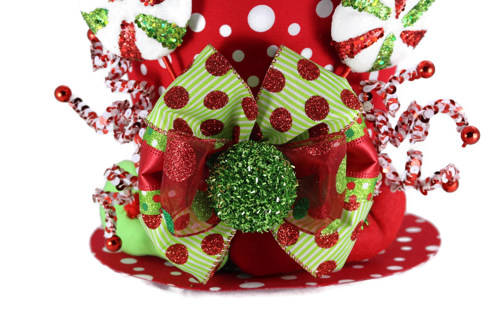 Elf theme tree topper, Elf Christmas decoration, Elf shoes and