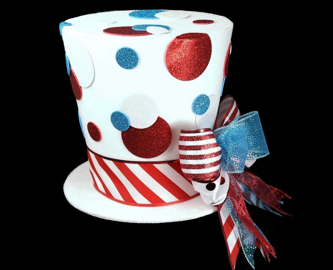 number 1 with polka dot and christmas hat Polka dot christmas hat, christmas tree topper, christmas table