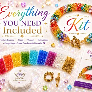 Beaded Bracelet Making Kit: DIY Crystal Bicone Jewelry Craft Set