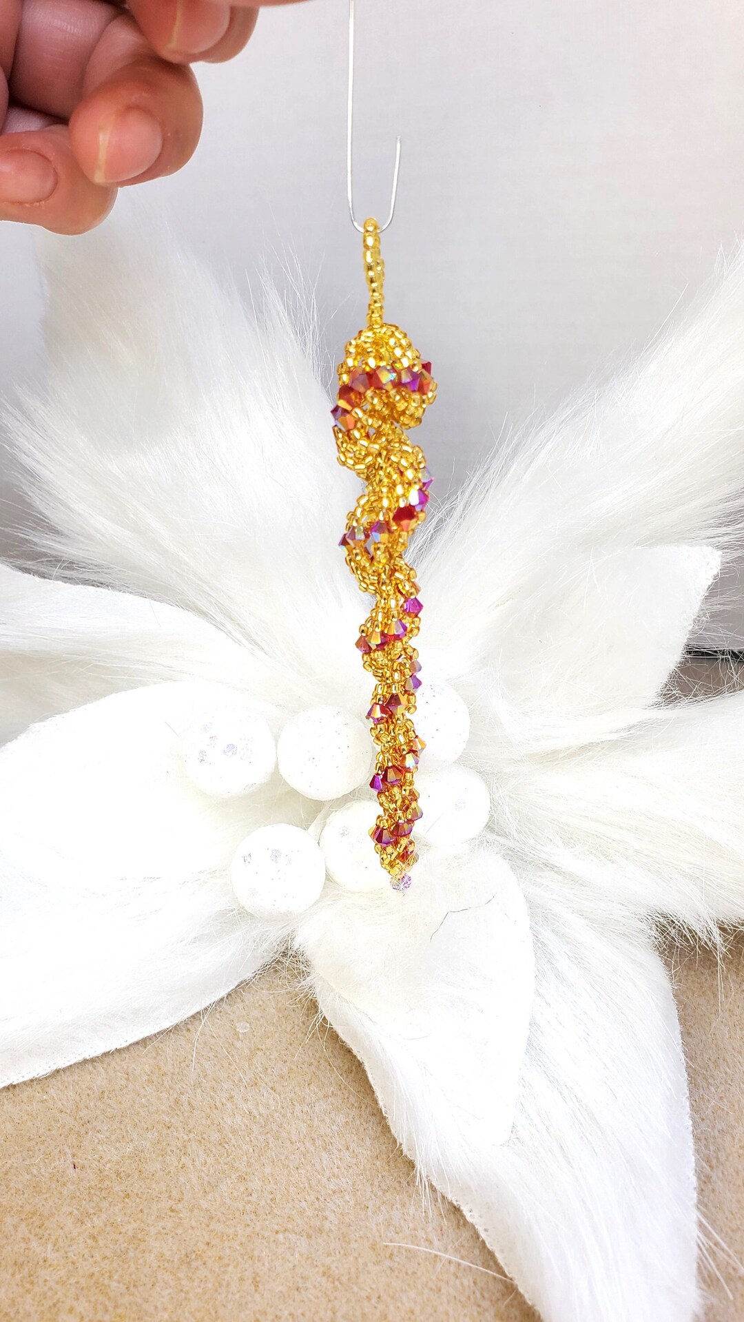 Christmas Tree, Crystal Icicle Ornament, Christmas Crystal Icicle, Tree