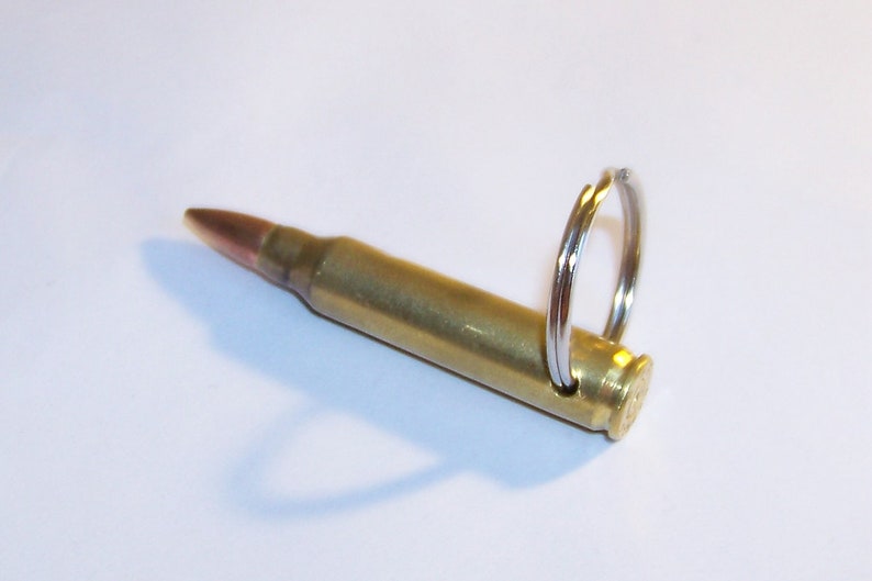 Porte-clés Bullet Laiton Calibre .223 ACP Recyclé. Brass 223 Remington Key Chain Car Truck image 2