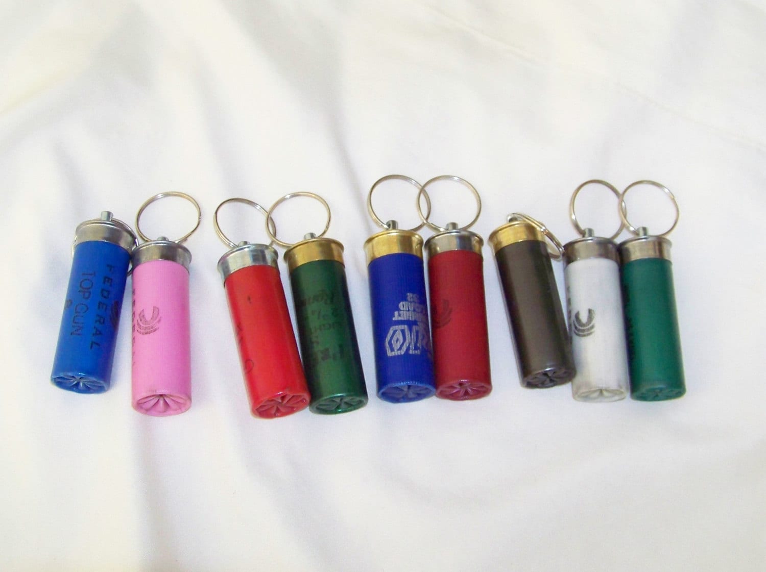 12 Gauge Shotgun Shell Key Chain RECYCLED (assorted Colors