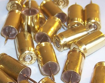 380 Auto Bullet Casing Thumb Tack Lot de 10 Laiton. .380 Auto Gun Bullet Laiton Punaises Punaises