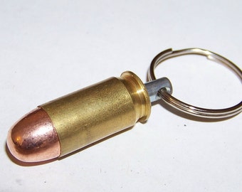 Brass Bullet Keychain, Recycled .45 Caliber ACP