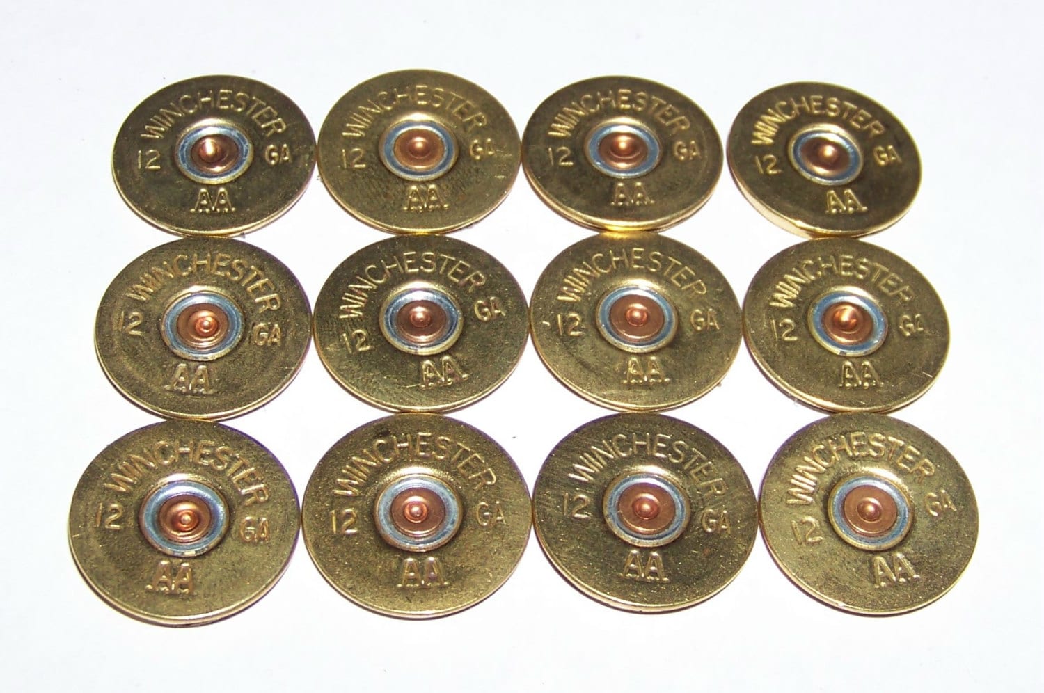 12 Gauge Shotgun Shell Cut Brass Ends lot of 10 for Jewelry/arts & Craft  Making Matching Winchester AA Headstamps -  Canada