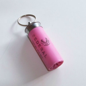 12 Gauge Pink Shotgun Shell Key Chain RECYCLED. Pink. Federal. Breast Cancer Research