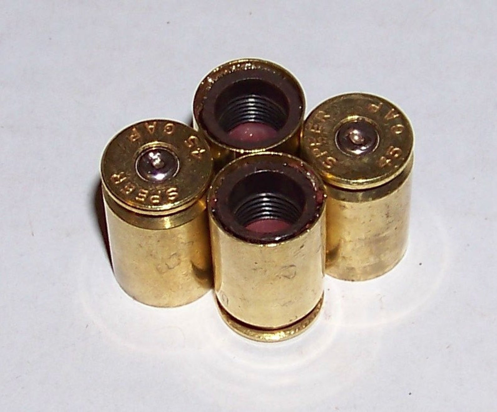 Bullet Valve Stem Caps 4 Brass .45 GAP Recycled Tire Valve Etsy