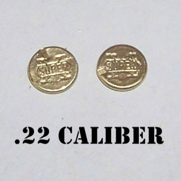 22 Caliber Shell cut brass ends (Lot of 10) for Jewelry/Arts & Craft making - Matching Headstamps