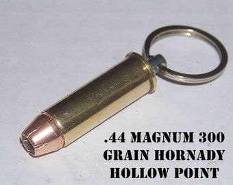Bullet Porte-clés Laiton .44 MAGNUM Calibre ACP Recyclé Total Metal Veste Pointe Creuse
