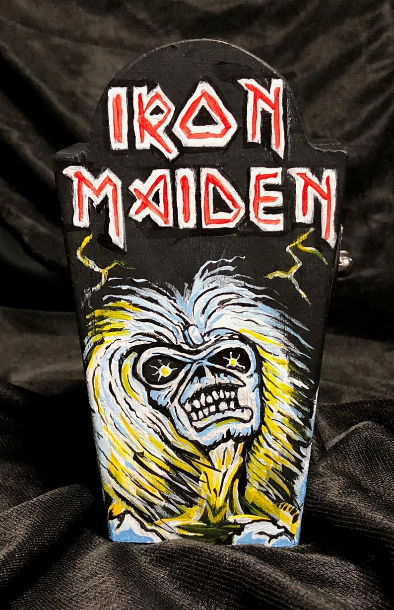 Iron Maiden Hand Painted Mini Coffin Etsy