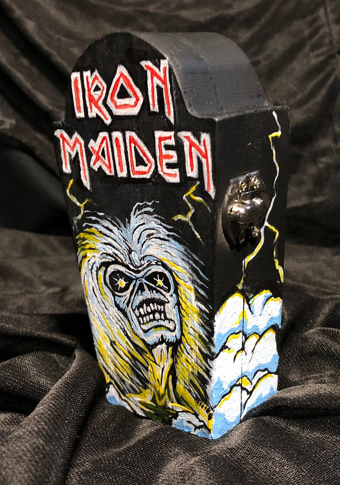 Iron Maiden Hand Painted Mini Coffin Etsy