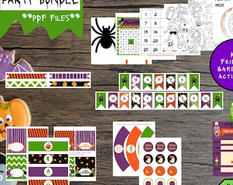 Classic Halloween Party Bundle Printables | Decorations, Invites,  Games and more