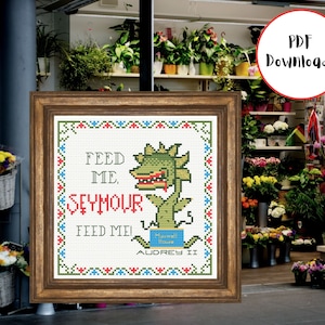 Feed Me Seymour, Little Shop , Audrey II cross stitch (pattern only) *Updated Design*