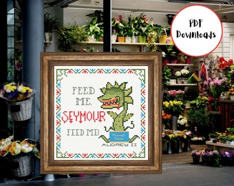 Feed Me Seymour, Little Shop , Audrey II cross stitch (pattern only) *Updated Design*