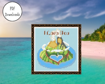 I Lava You, Cross Stitch, PATTERN ONLY