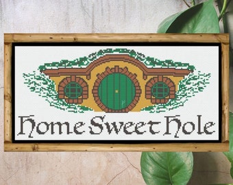 Home Sweet Hole, Cross Stitch Pattern Only